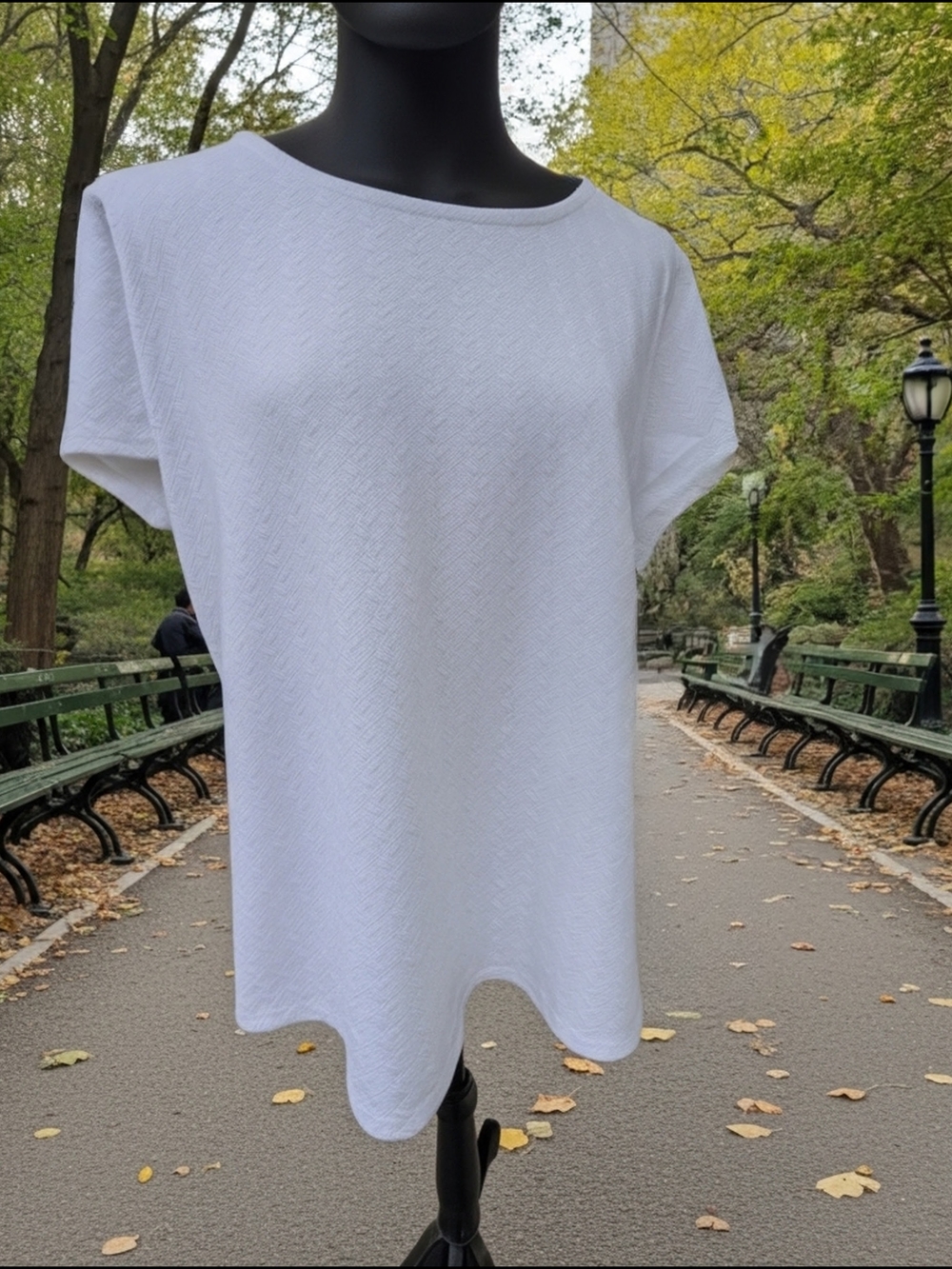 Classic White Women's Short Sleeve Knit Top (A53) Sz XL